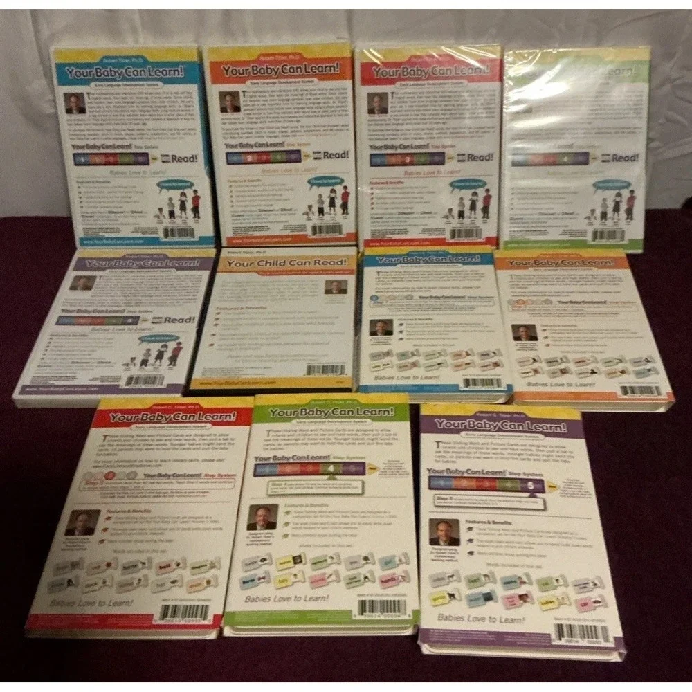 Your Baby Can Learn! American English Kit DVDs Books Sliding Teaching Cards